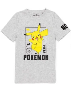 Camiseta Pokemon Gris Pika Manga Corta Niños - Imagen 1 de 16