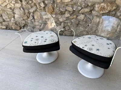 LAVERNE Style MCM 50’s LUCITE TULIP CHAIRS Modern Plastic Hollis Saarinen Style - Image 1 of 4