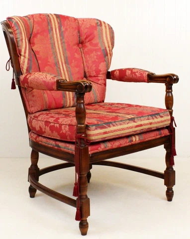 Armchair - Regency vintage upholstered in fabric with armrests Cover