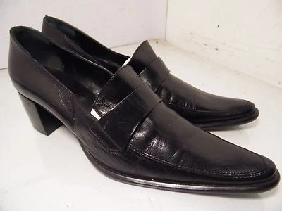 Bagatt stivaletti neri in pelle decolte punta tacco scarpe donna taglia 39 Italia - Immagine 1 di 4