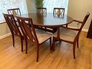 G Plan Dining Table and 6 chairs - Picture 1 of 7