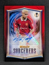 2022-23 Topps Merlin Chrome UEFA ANTONY 10/10 Auto Red Ref Sorcerers Man Utd