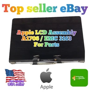 A1706 EMC 3163 agrietada PANTALLA LCD ORIGINAL APPLE 13.3A1706 leer* - Imagen 1 de 12
