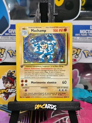 Pokemon Machamp 8/102 Holo | Set Base Italiano Vintage | Poor - Immagine 1 di 4