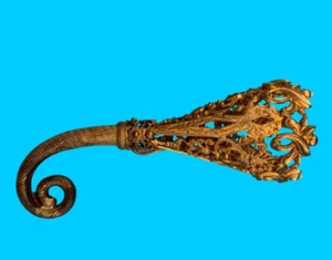 Gilt Bronze Tussie Mussie Acorns Clip Posey Posy Holder (#J1313) - Picture 1 of 4