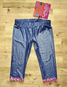 Twirly Girl Capri Love Em Leggings Sparkle Metallic Purple Sz 4 - Picture 1 of 9