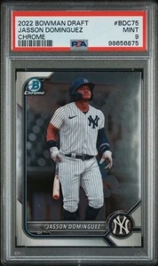 2022 Bowman Draft - Chrome #BDC-75 Jasson Dominguez (RC) PSA 9 - Picture 1 of 2