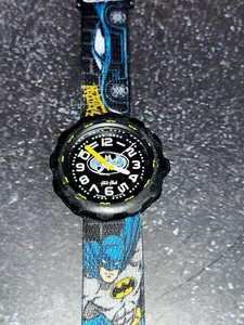 Batman Swiss Flik Flak Rare Watch DC Comics Joker Batmobile Cartoon Watch Funny - Picture 1 of 7