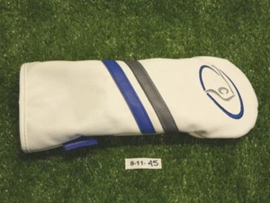 Global Golf Leather Fairway Wood Headcover White/Grey/Blue New - Picture 1 of 3