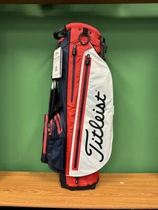 Titleist Players 4 Plus STADRY Stand Bag in White / Navy / Red - Picture 1 of 7