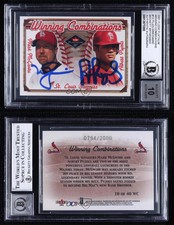 2001 Fleer Platinum Winning Combinations Mark McGwire Albert Pujols Rookie RC