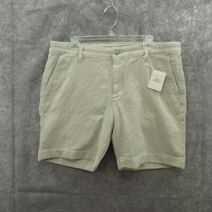 Faherty Men's Chino Shorts 36 Stone Cotton Blend Stretch Terry 7" Soft Twill New - Picture 1 of 14