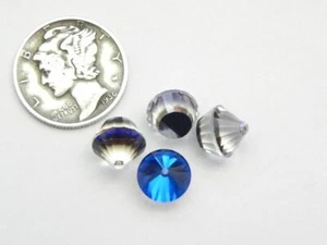 Piedras cohete vintage Bermudas azul z UNF (6 mm, 8 mm y 12 mm) de colección Swarovski 4866 - Imagen 1 de 10