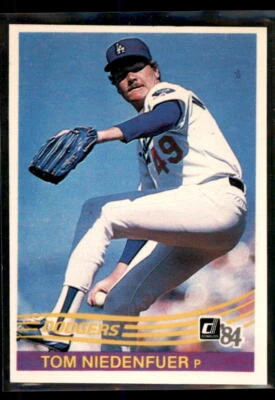1984 Donruss Tom Niedenfuer #128 Los Angeles Dodgers - Image 1 of 2