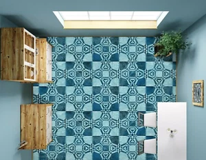 3D Blue Pattern 5273 Floor WallPaper Murals Wall Print Decal AJ WALL Fay - Picture 1 of 5
