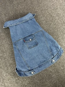 Levi's x Target Dog Trucker Jacket Sz Large Blue Denim Lined Coat - Picture 1 of 6