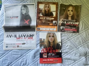 AVRIL LAVIGNE Japan 2004 2005 UNDER MY SKIN Bonez DON'T TELL ME mini-poster SET - Picture 1 of 6