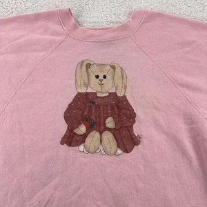 Sudadera Vintage Maximum Sweats Mujer Pequeña Conejito Conejo Apliques EE. UU. 90s - Imagen 1 de 11