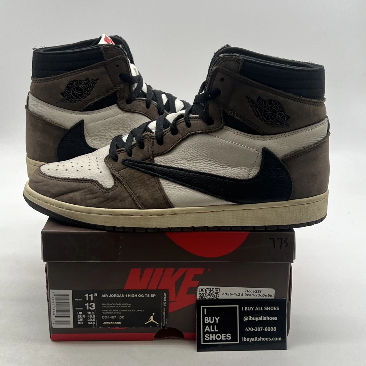 Preços baixos em Jordan 1 Retro OG x Travis Scott High Mocha | eBay