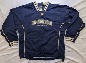 Vintage Adidas Notre Dame Pullover Warm Up Track Jacket Windbreaker - Large - Picture 1 of 12