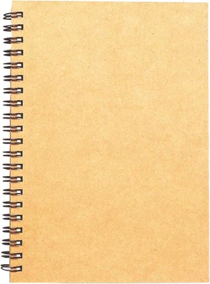 Spiral Sketch Book Large Notebook（Built-In Drawing Board） Kraft Cover Blank Sket - Image 1 of 4