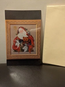 OOP Lavender & Lace Santa Of The Forest Cross Stitch Pattern - Picture 1 of 3