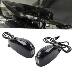 Front Blinker Licht Schwarz Für Harley Road Glide FLTRX FLTRU FLTRK 2015-2024 - Picture 1 of 15