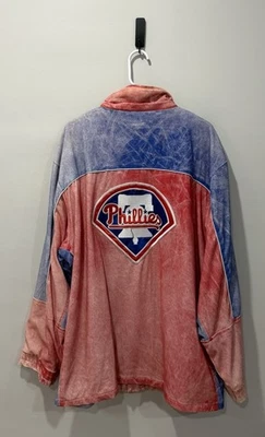 Chaqueta Philadelphia Phillies Para Hombre Talla Grande GIII Cremallera Completa Gamuza Envejecida MLB Foto 1 de 4