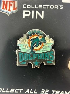 Vintage Miami Dolphins Siskiyou Logo Fine Pewter Lapel Pin Enamel NFL - Picture 1 of 6