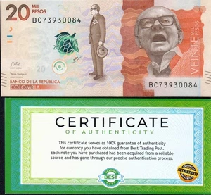 Colombia - 20000 Pesos 2020 BANKNOTE UNCIRC COA MONEY CURRENCY KM-461 - Picture 1 of 2