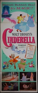Cinderella ORIGINAL US Insert Film Poster Walt Disney 1965RR - Picture 1 of 5