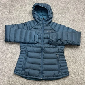 Eddie Bauer Jacket Womens Small Blue First Ascent StormDown 800 Hooded Puffer - Picture 1 of 11