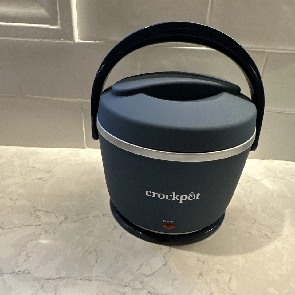 Crock-Pot 20 oz lonchera eléctrica portátil enchufable calentador de alimentos azul marino Foto 1 de 4