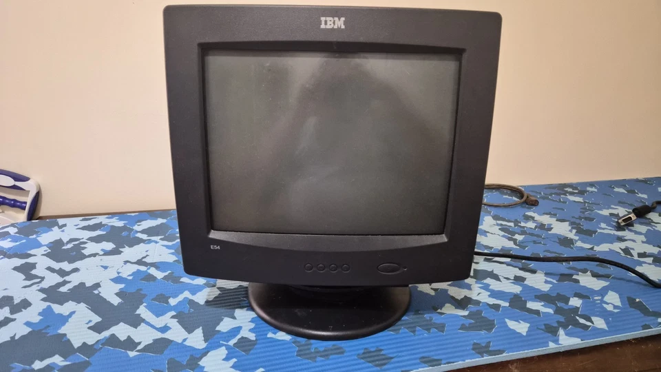 IBM E54 6331-47N 15" CRT W/ Adjustable Angle Stand - Image 1 of 4
