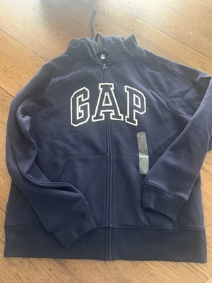 Gap Zip-Up Hoodie Navy Blue Size Large New With Tags - Image 1 of 4