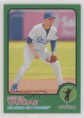 2022 Topps Heritage Minor League Edition Green Border /75 Miguel Vargas #196 - Image 1 of 2