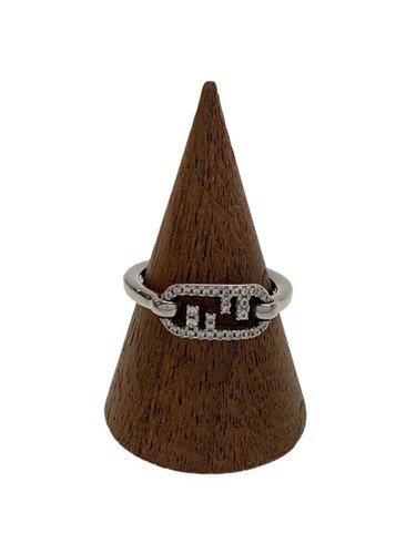 Anello FENDI con scatola Orlock anello strass misura 9 colore pietra SLV