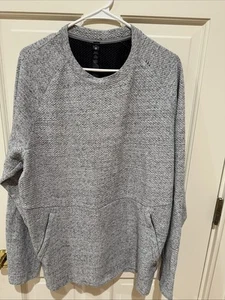 NUEVA Sudadera Lululemon Para Hombre Talla XL Gris Tejido Waffle Cuello Redondo - Imagen 1 de 8