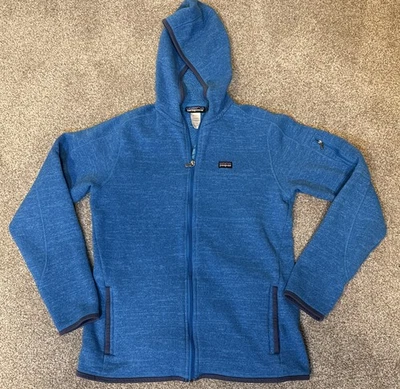 Patagonia Better Sweater Hoody Womens Medium Blue Full Zip Fleece Jacket XL Foto 1 de 4