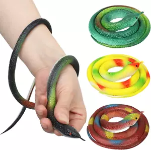 Rubber Snakes to Keep Birds Away - 4 Pieces Realistic Fake Rubber Snake Toys for - Picture 1 of 7