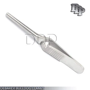 DEBAKEY BULLDOG CLAMPS 3" STRAIGHT SURGICAL INSTRUMENTS - Picture 1 of 3