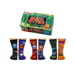 Socks For Kids Box Of 6 Sock Bytes United Oddsocks Gift Children UK 12-5.5 - Picture 1 of 1
