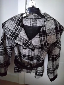 Tweed black n white skirt suit size 12 - Picture 1 of 8