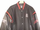 Partners Club PGA Tour USA Letterman Varsity Golf Leather Sleeve Jacket Black XL