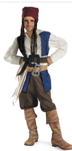 Pirates of the Caribbean Captain Jack Sparrow Costume Medium 7-8 yrs - Picture 1 of 1