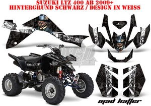 KIT GRÁFICO DE DECORACIÓN DE CARRERAS AMR ATV SUZUKI LTZ 400 Y KAWASAKI KFX 400 SOMBRERO MAD B - Imagen 1 de 12
