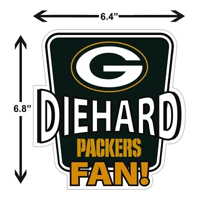Calcomanía de vinilo de superficie plana o automática con licencia de la NFL Green Bay Packers Foto 1 de 4