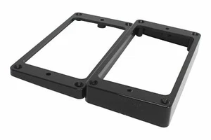 Vintage Size Butyrate M-69 Humbucker Mounting Ring Set - Black - Picture 1 of 3