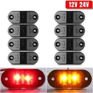 DERI Rojo Ámbar LED Luz Marcadora Lateral RV Camión Remolque Luz de Liquidación Impermeable - Imagen 1 de 22