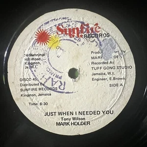 Mark Holder ‎– Just When I Needed You / I Don't Like To Sleep Alone 12” Reggae - Foto 1 di 4